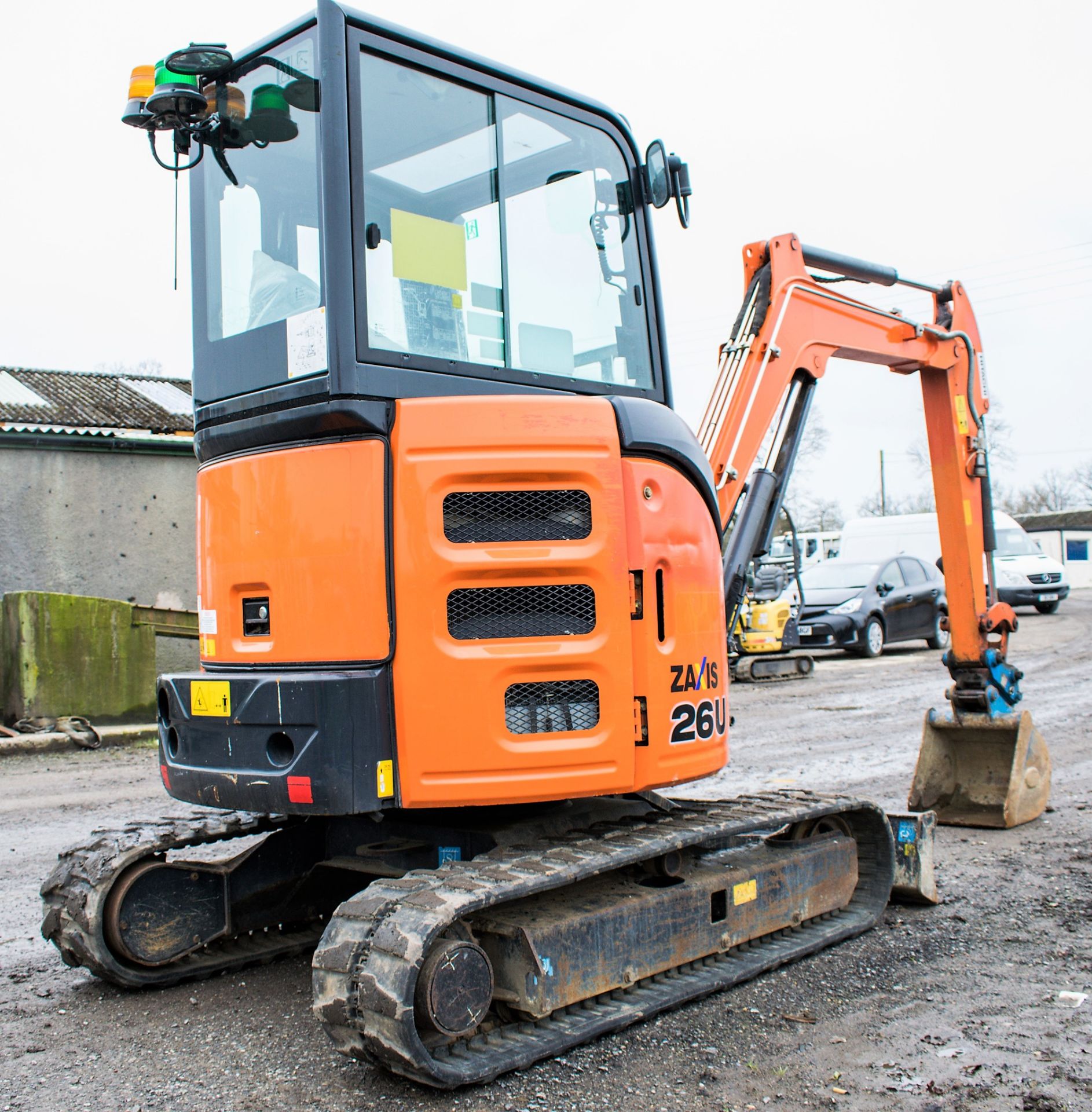 Hitachi ZX26U-5A 2.6 tonne rubber tracked mini excavator Year: 2016 S/N: 30968 Recorded Hours: - Image 4 of 12