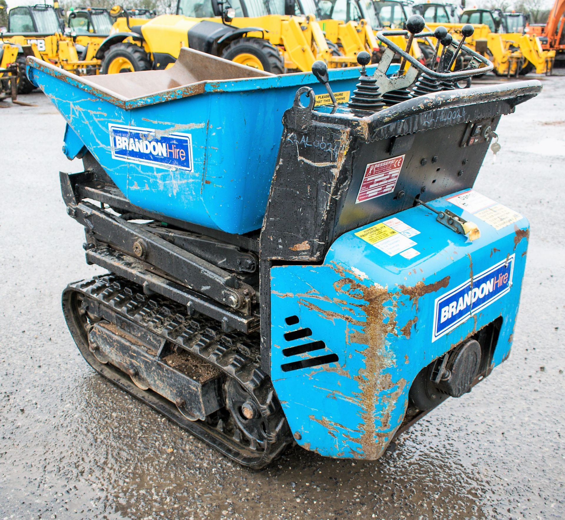 Messersi TCH-07D diesel driven walk behind rubber tracked dumper Year: 2010 S/N: 964 - Image 3 of 9