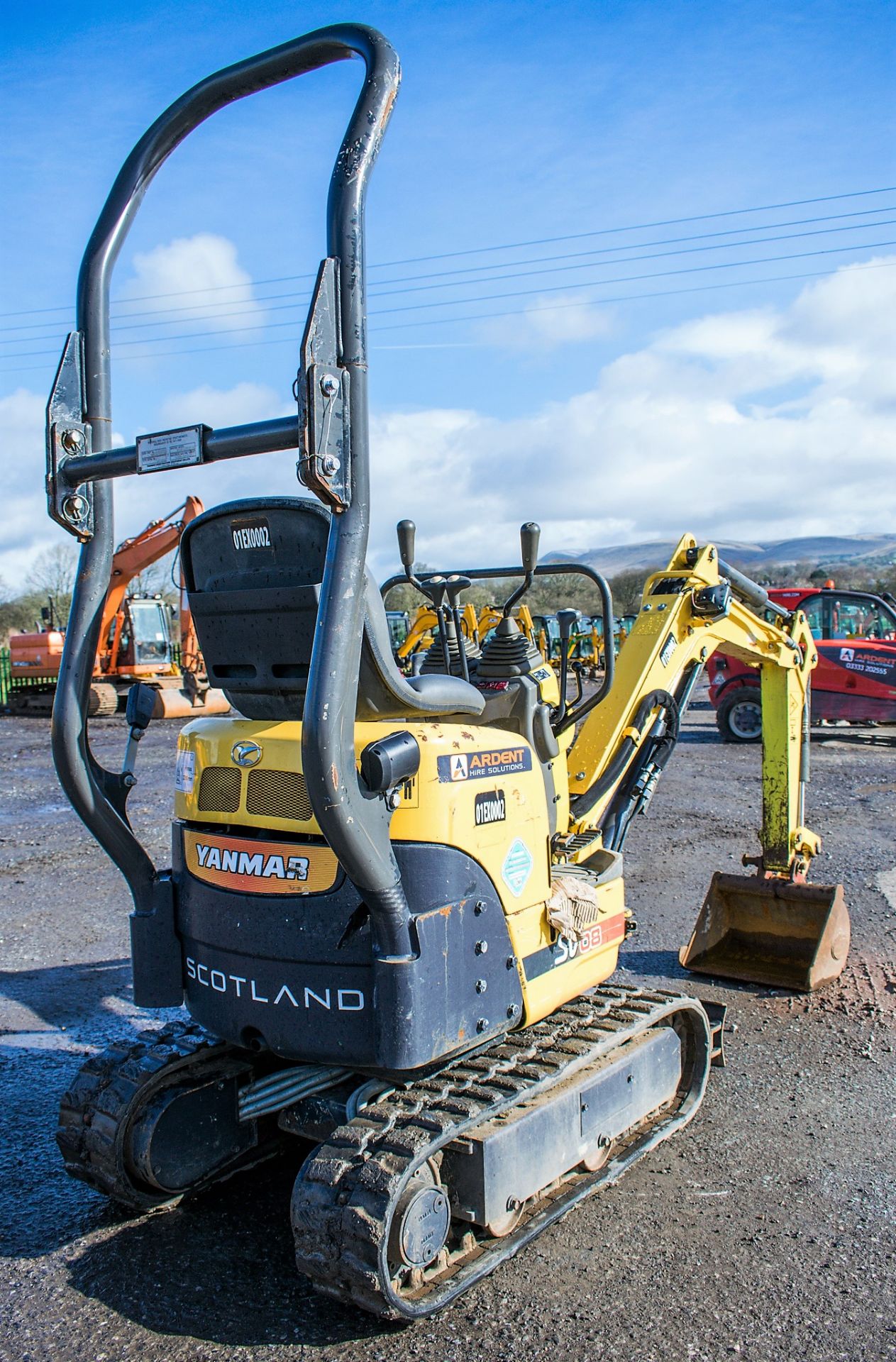 Yanmar SV08 0.8 tonne rubber tracked micro excavator Year: 2015 S/N: 19307 Recorded Hours: 736 - Image 4 of 13