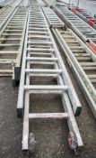 2 stage aluminium extending ladder WOOOLD150