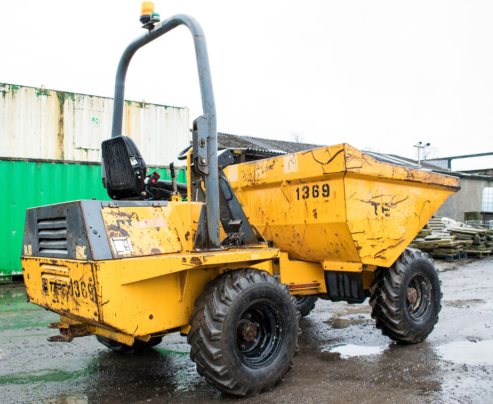 Benford Terex PT3000 3 tonne straight skip dumper Year: 2005 S/N: E508FC058 Recorded Hours: Not - Image 4 of 12