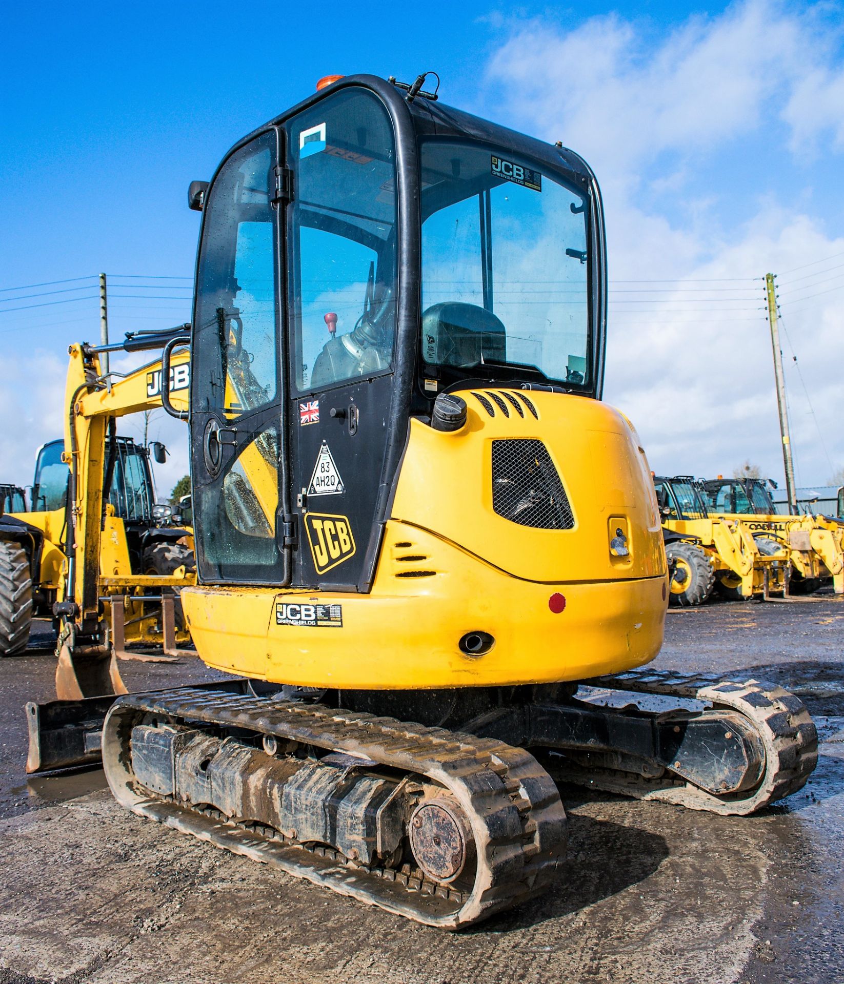 JCB 8030 3 tonne rubber tracked mini excavator Year: 2013 S/N: 2021786 Recorded Hours: 1439 piped, - Image 3 of 12