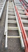 2 stage aluminium extending ladder LO325