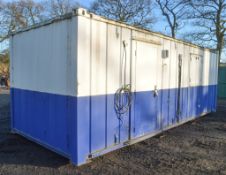 24 ft x 9 ft steel anti vandal office site unit Comprising of office and kitchen area  * No keys but