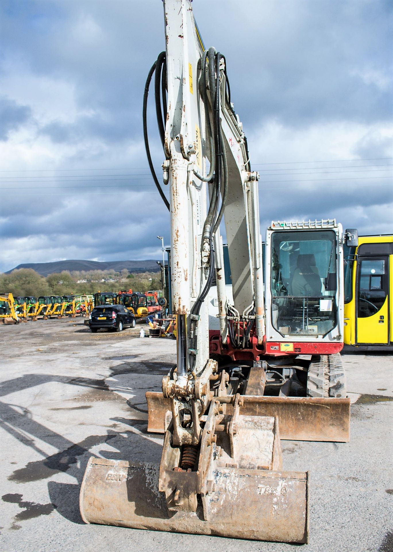 Takeuchi TB285 8.5 tonne rubber tracked excavator Year: 2012 S/N: 185000168 Recorded Hours: blade, - Image 5 of 13