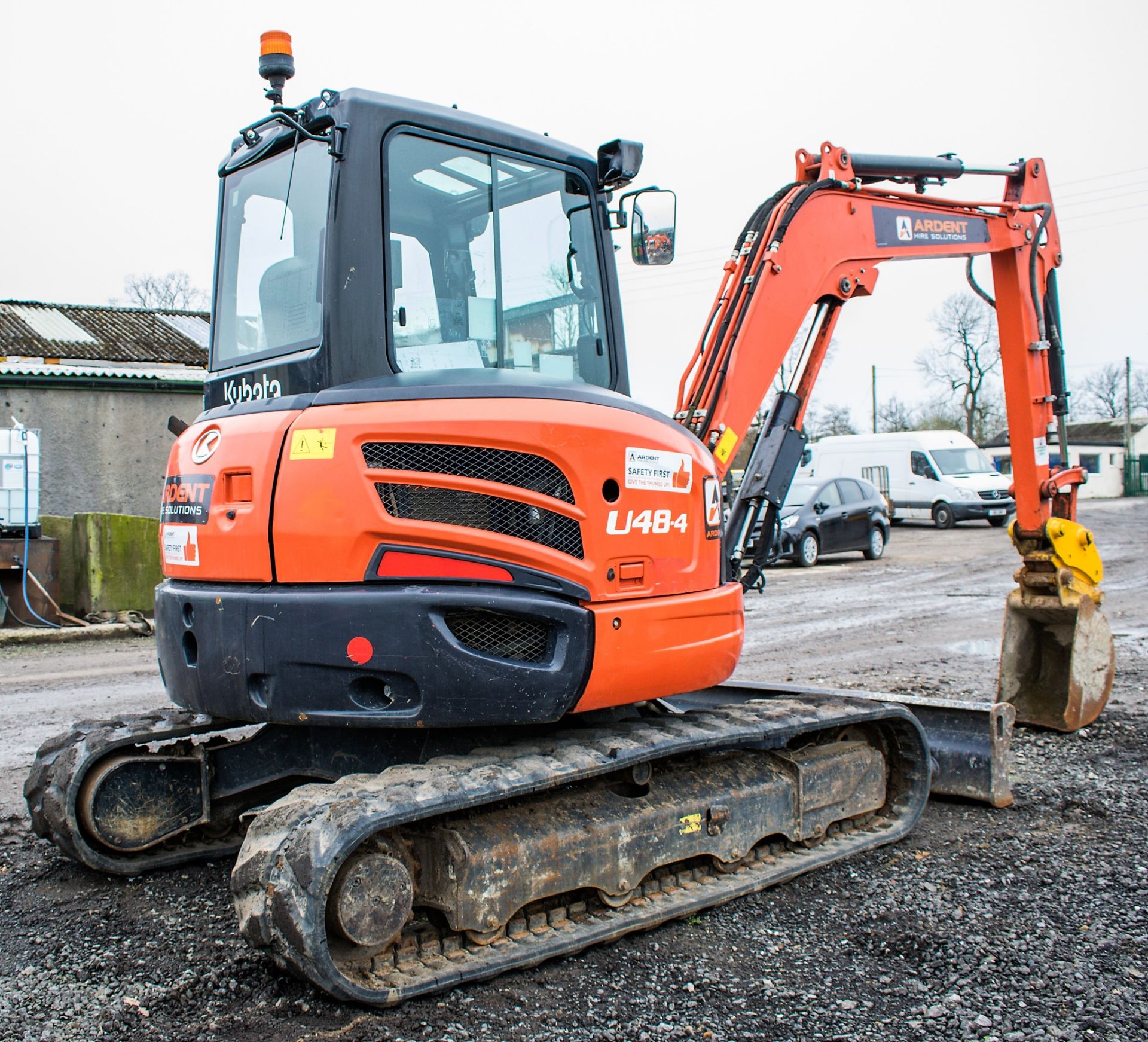 Kubota U48-4 4.8 tonne rubber tracked midi excavator Year: 2015 S/N: 53101 Recorded Hours: 1876 - Image 4 of 12