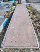 Aluminium staging board approximately 11 ft long 33107005