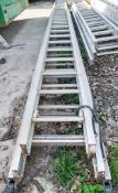 3 stage extending aluminium ladder