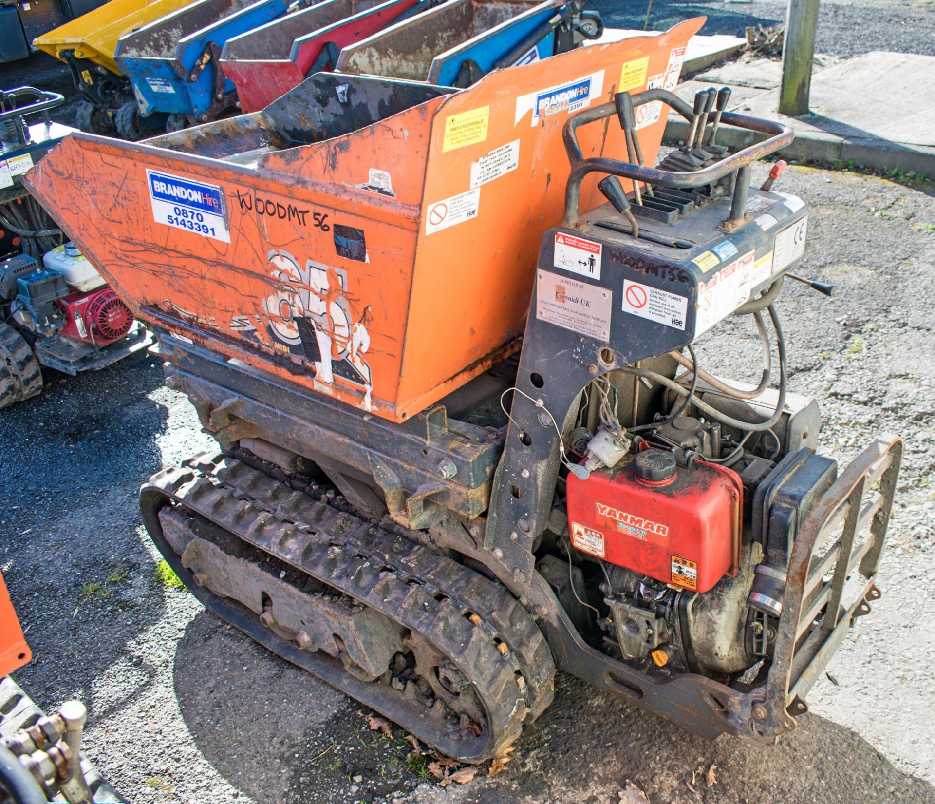 Cormidi C10.65 HT diesel driven hi-tip walk behind rubber tracked dumper Year: 2006 S/N: - Image 3 of 6