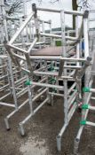 Aluminium scaffold tower ** As photographed may have missing/damaged parts **