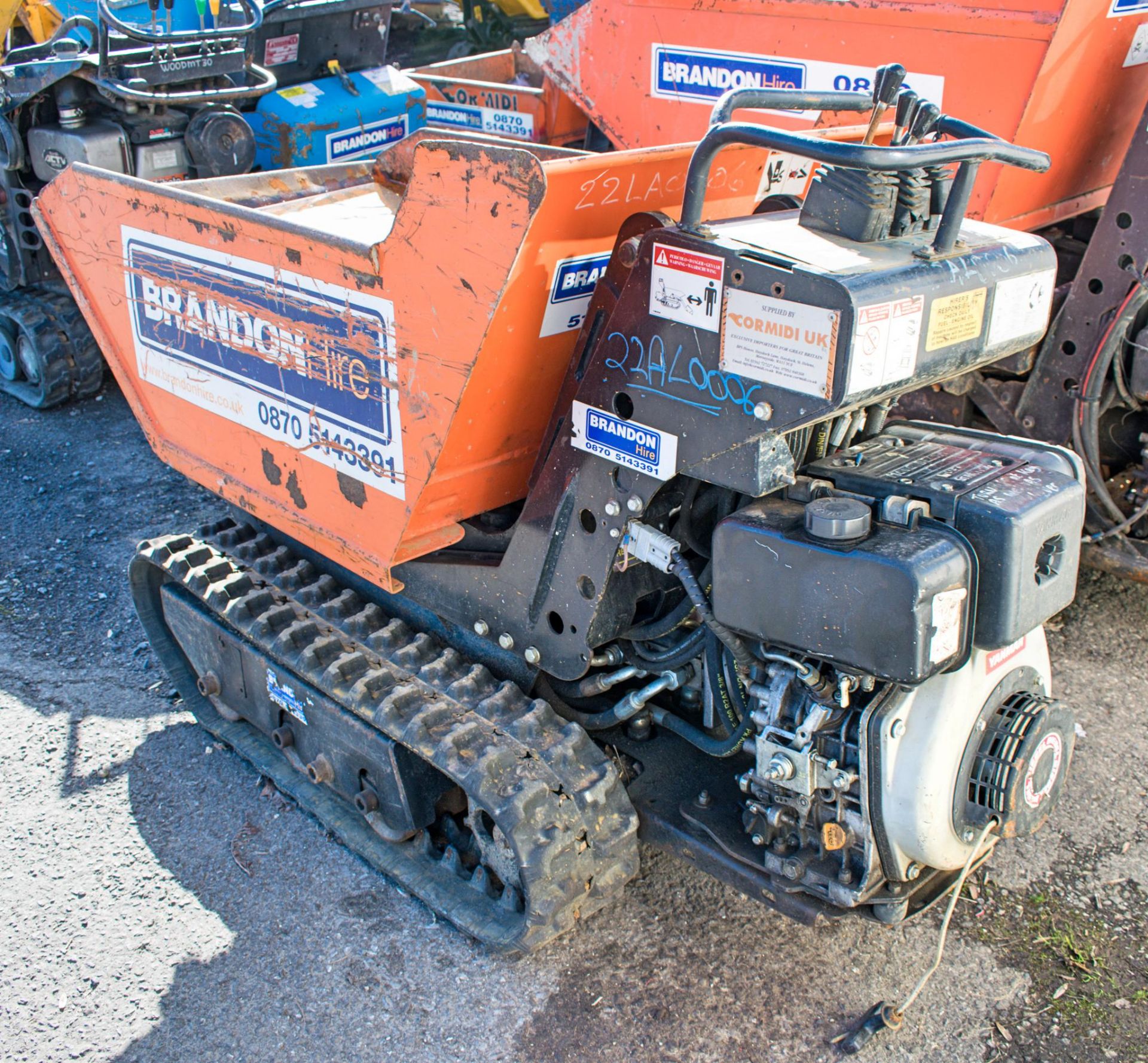 Cormidi C6.50 TW diesel driven hi-tip walk behind rubber tracked dumper Year: 2007 S/N: - Image 4 of 6