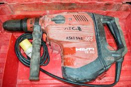 Hilti TE80 110v SDS rotary hammer drill c/w carry case A562342