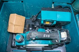 Makita 18v cordless planer c/w battery, charger & carry case A652237