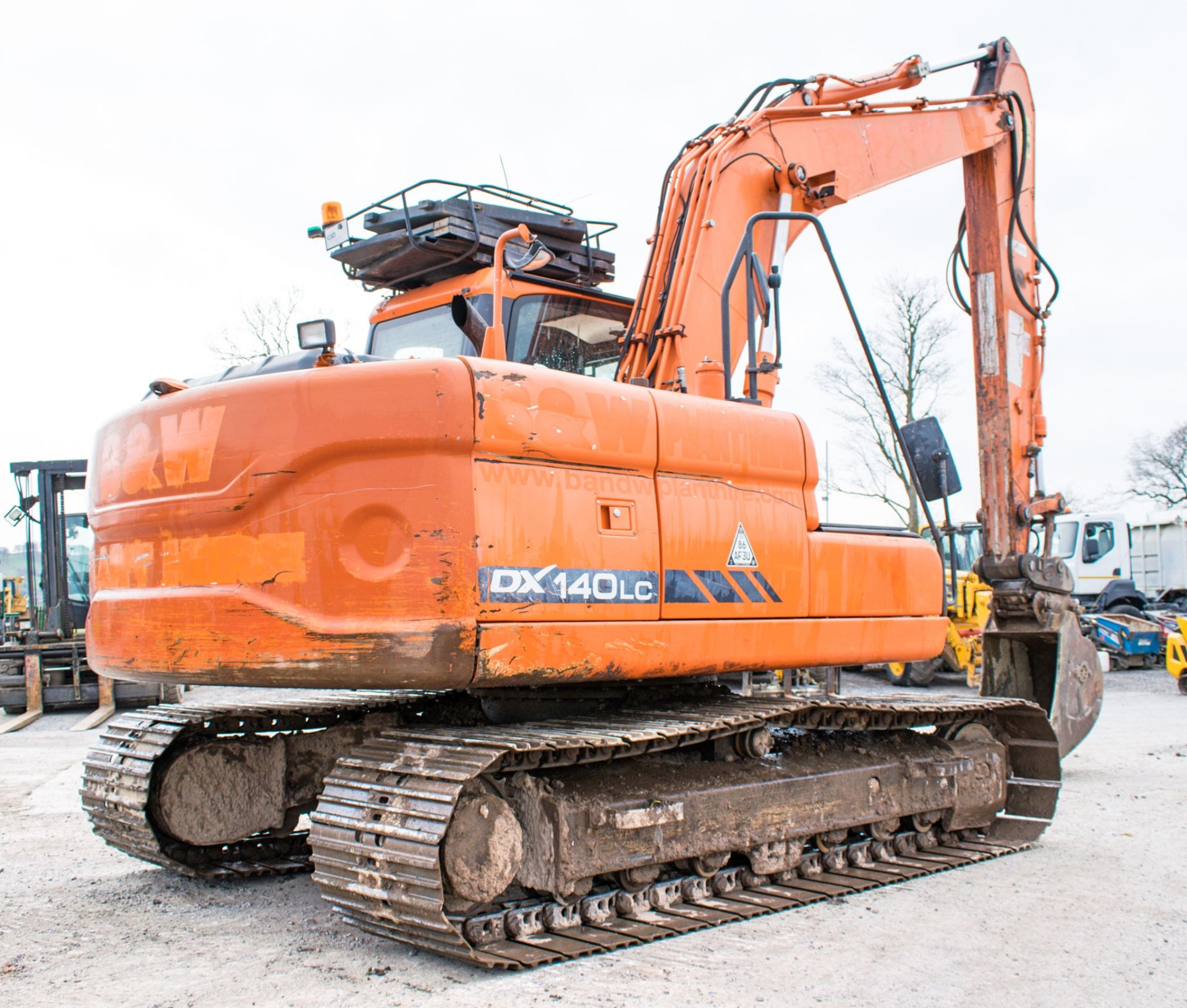 Doosan DX140LC 14 tonne steel tracked excavator Year: S/N: 50793 Recorded Hours: 7430 piped, - Image 4 of 13