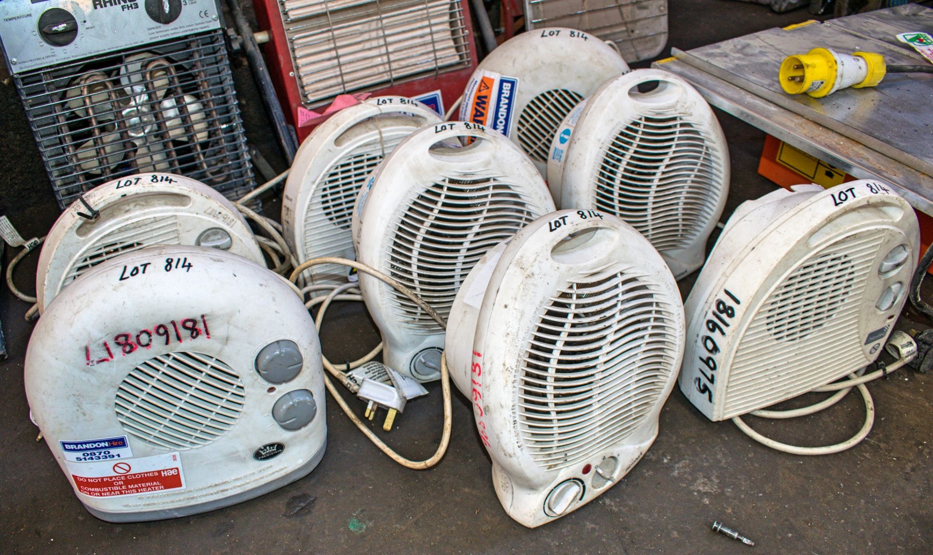 8 - 240v fan heaters