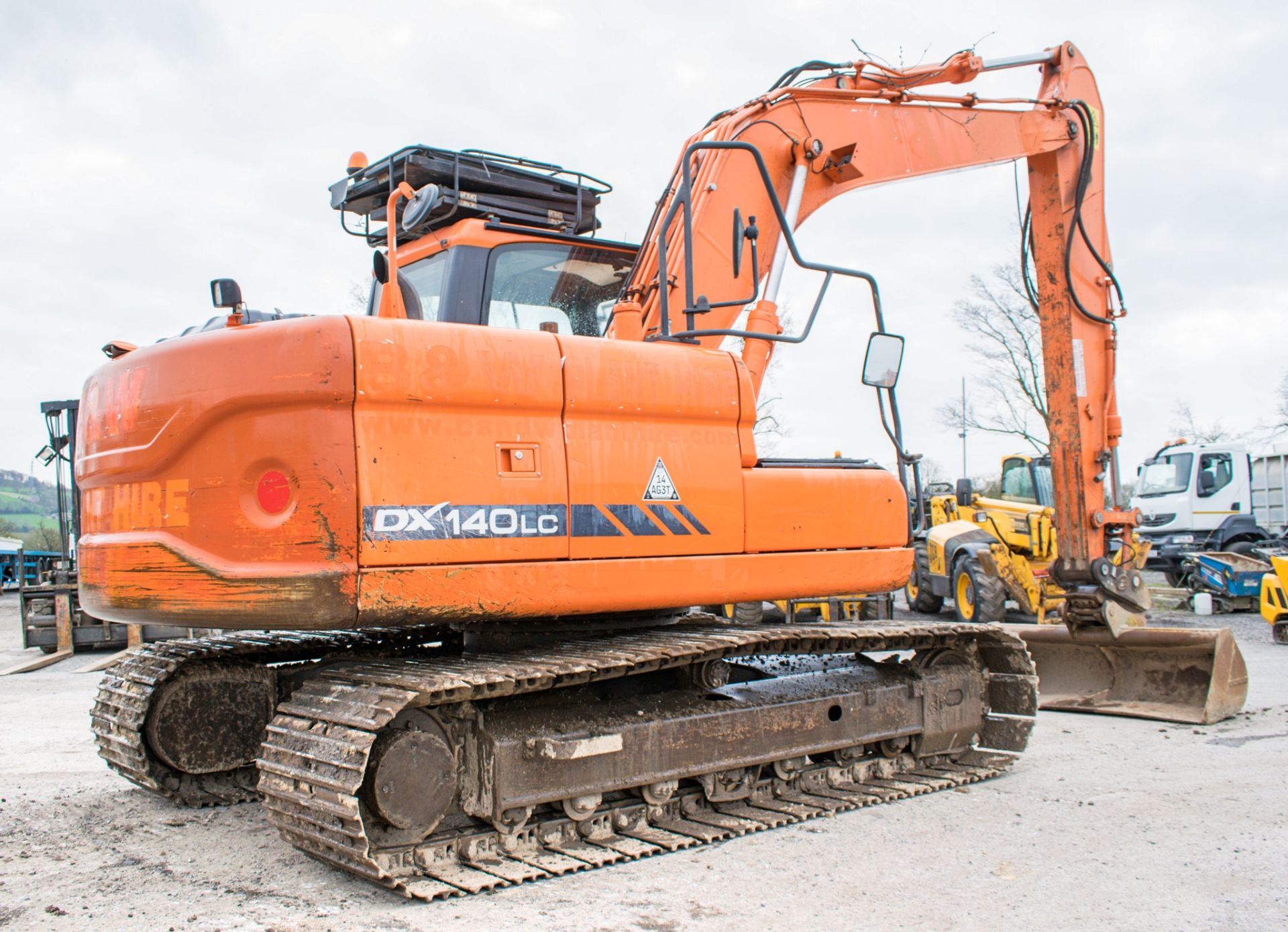 Doosan DX140LC 14 tonne steel tracked excavator Year: 2013 S/N: 50844 Recorded Hours: 6347 piped, - Bild 4 aus 13