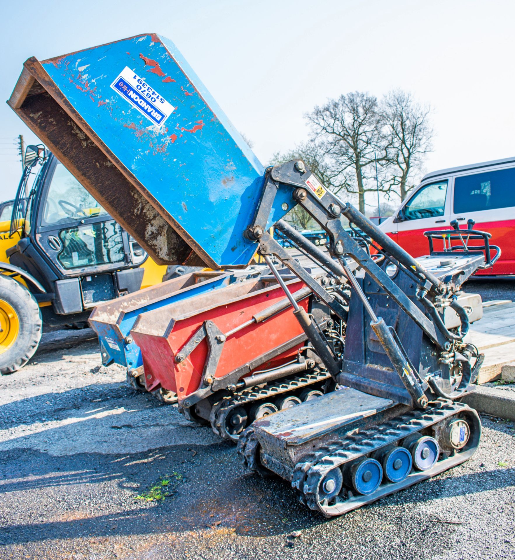 TCP HT500 diesel driven rubber tracked hi-tip pedestrian dumper Year: 2004 S/N: HTB1652 Recorded - Image 5 of 7