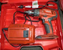 Hilti SF6H-A22 22v cordless drill c/w charger & carry case ** No battery ** A662678