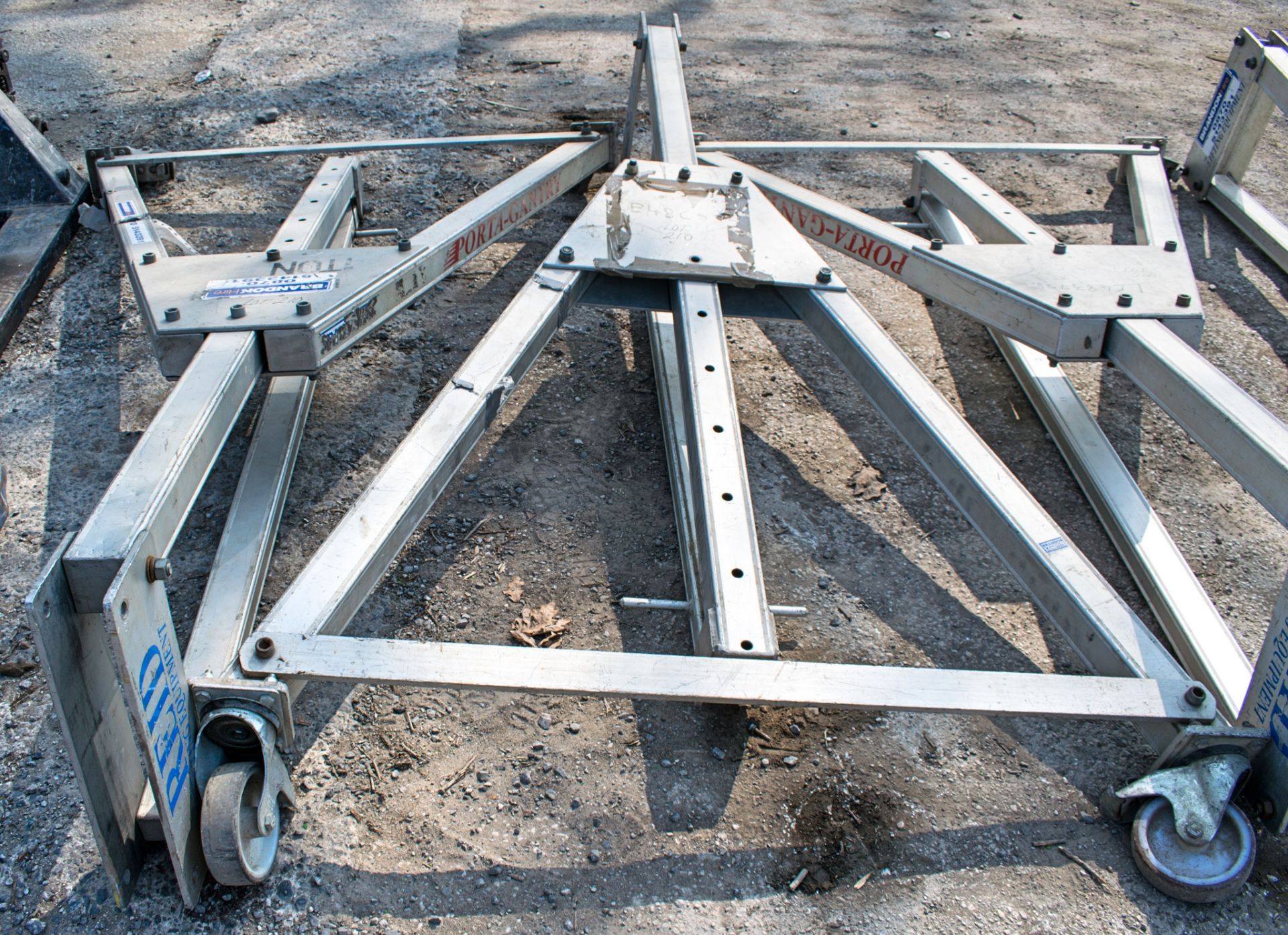 Pair of Porta Gantry aluminium lifting gantry end frames ** No cross beams **