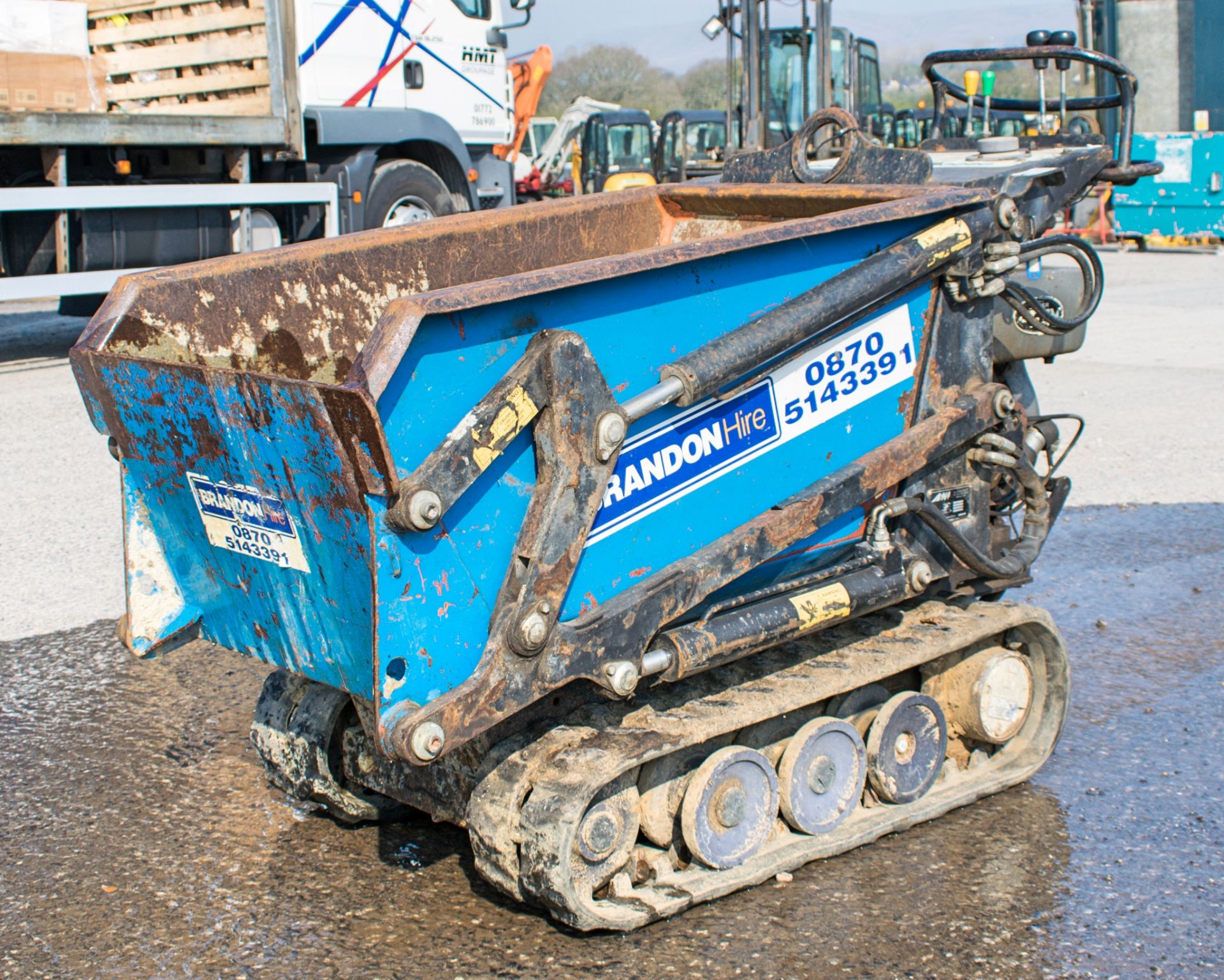 TCP HT500 diesel driven rubber tracked hi-tip pedestrian dumper Year: 203 S/N: HTB1318 Recorded