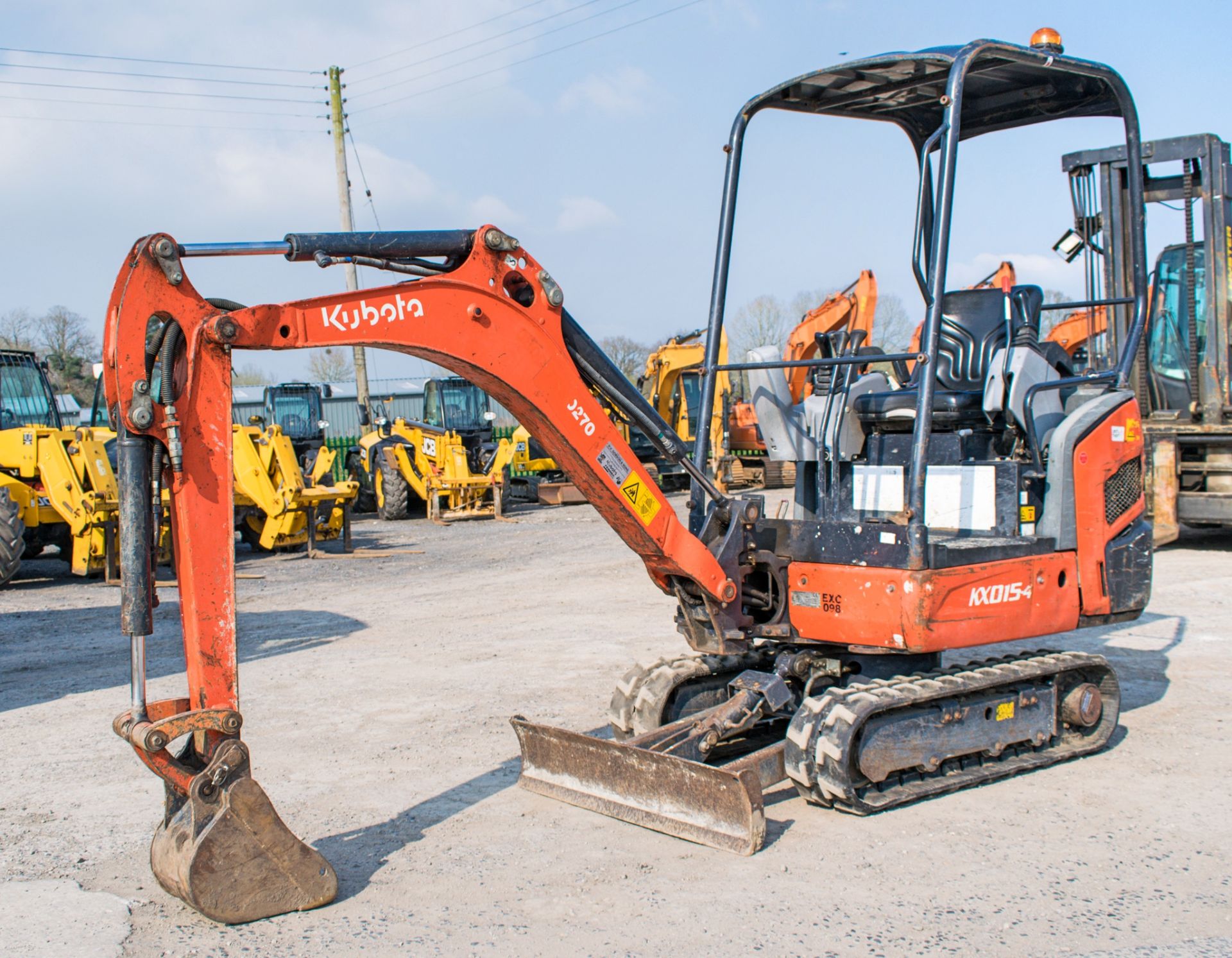 Kubota KX015.4 1.5 tonne rubber tracked excavator Year: 2011 S/N: 55648 Recorded Hours: 2722