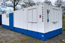 32 ft x 10 ft steel office/toilet unit Comprising of: office, ladies & gents toilet A343980 **