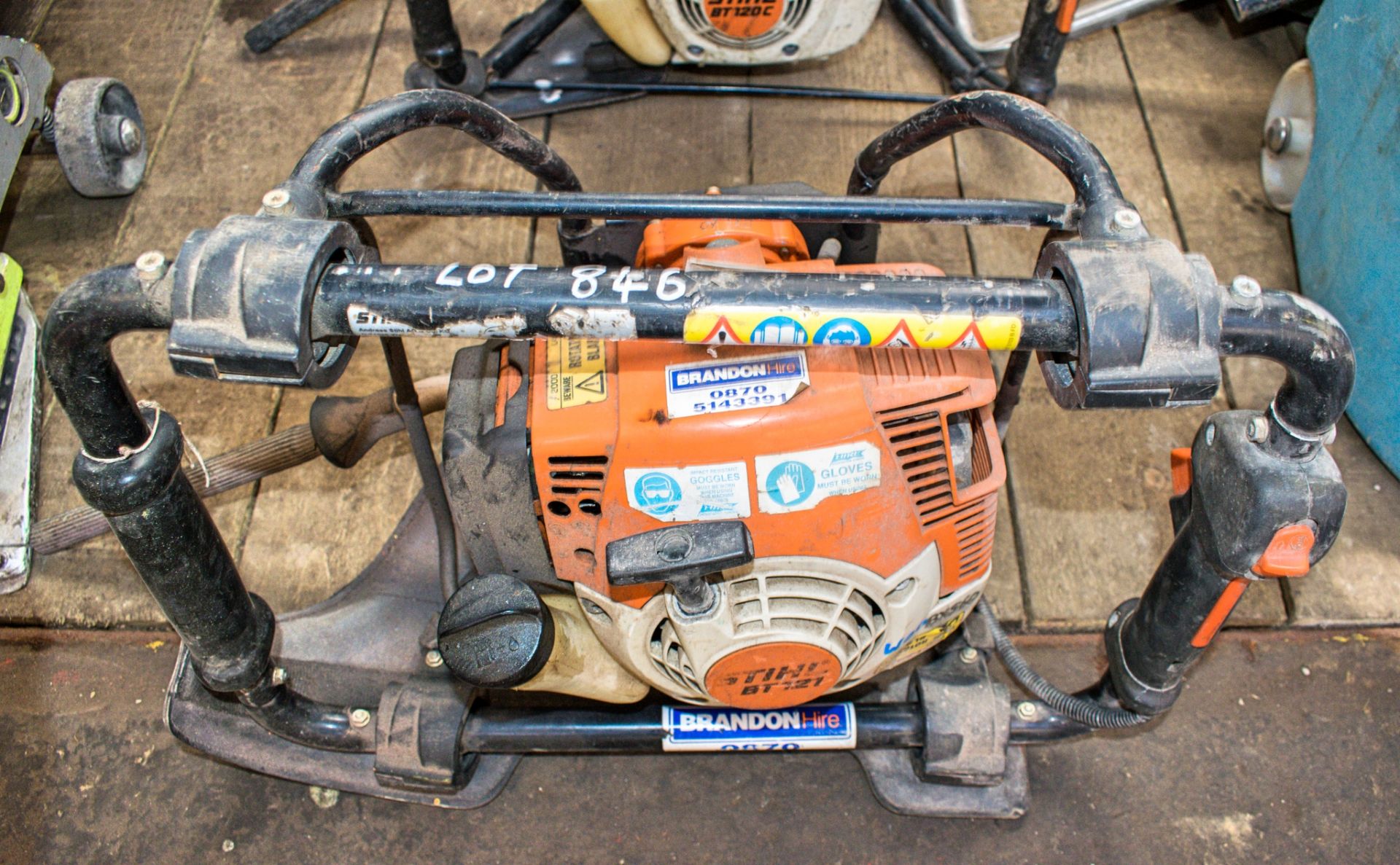 Stihl BT121 petrol driven post hole borer