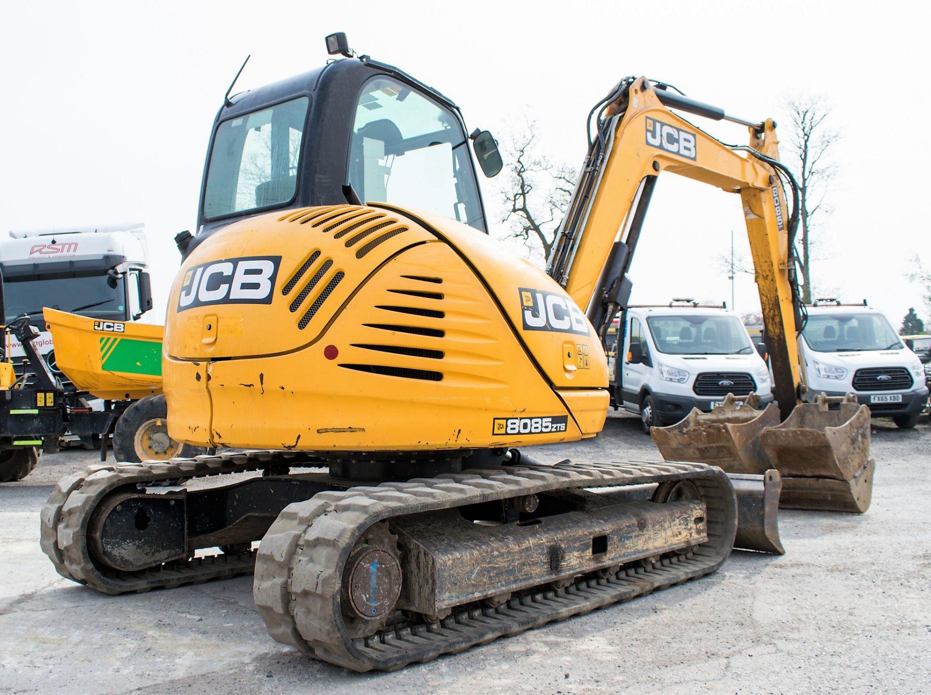 JCB 8085 8.5 tonne zero tail swing rubber tracked excavator Year: 2012 S/N: 1072563 Recorded - Image 4 of 13