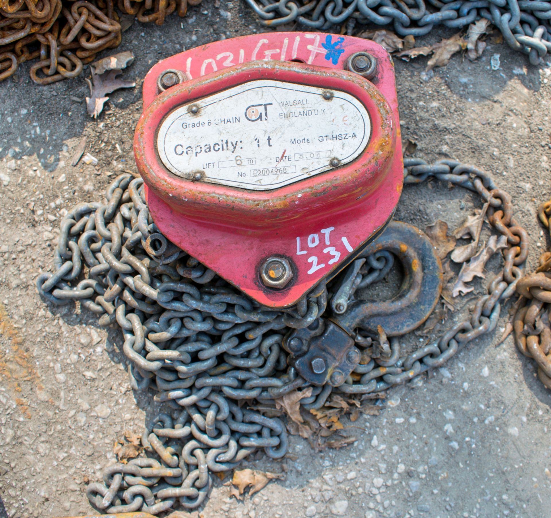 1 tonne chain block for spares