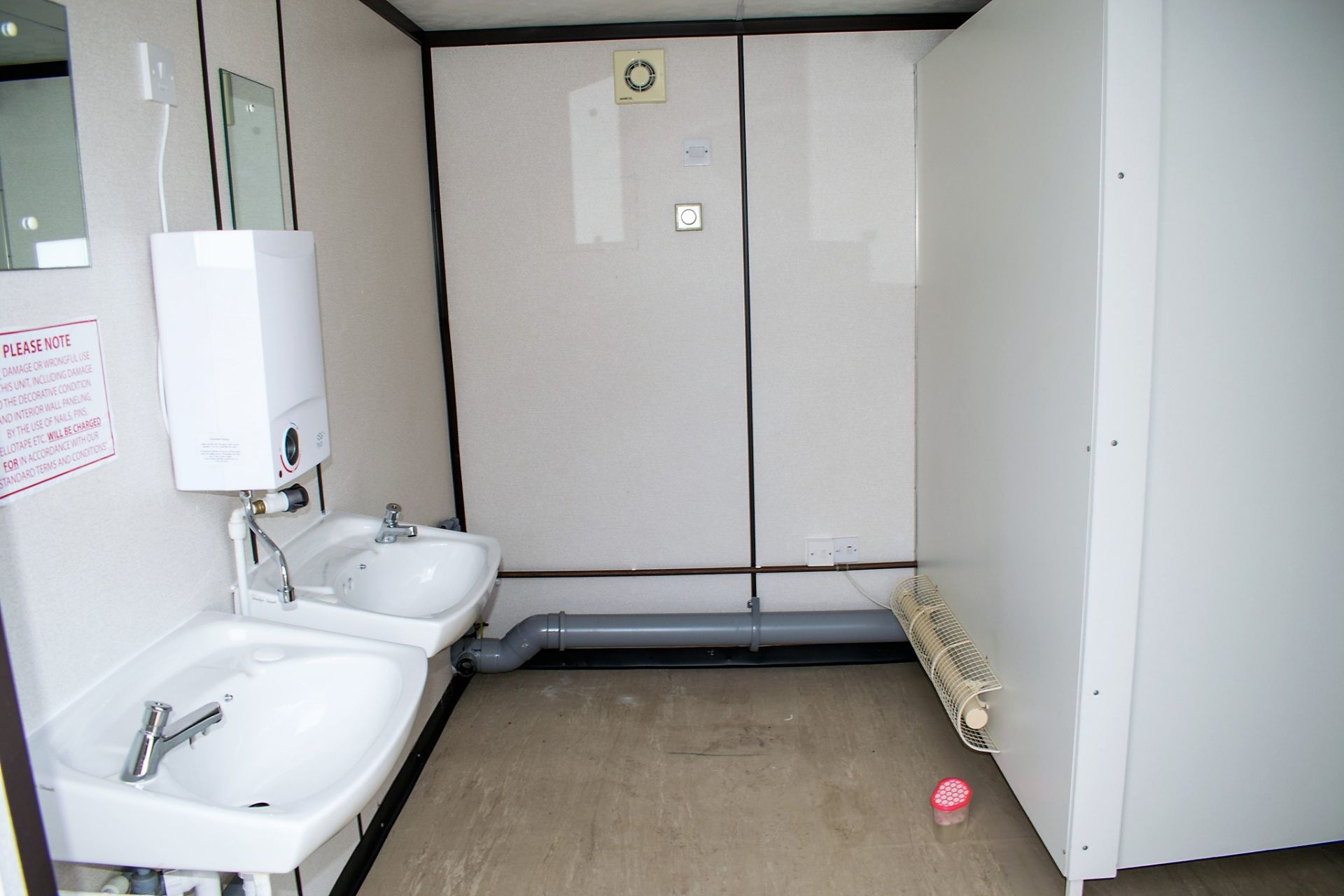 32 ft x 10 ft steel anti vandal toilet block c/w keys A405779 - Image 5 of 10