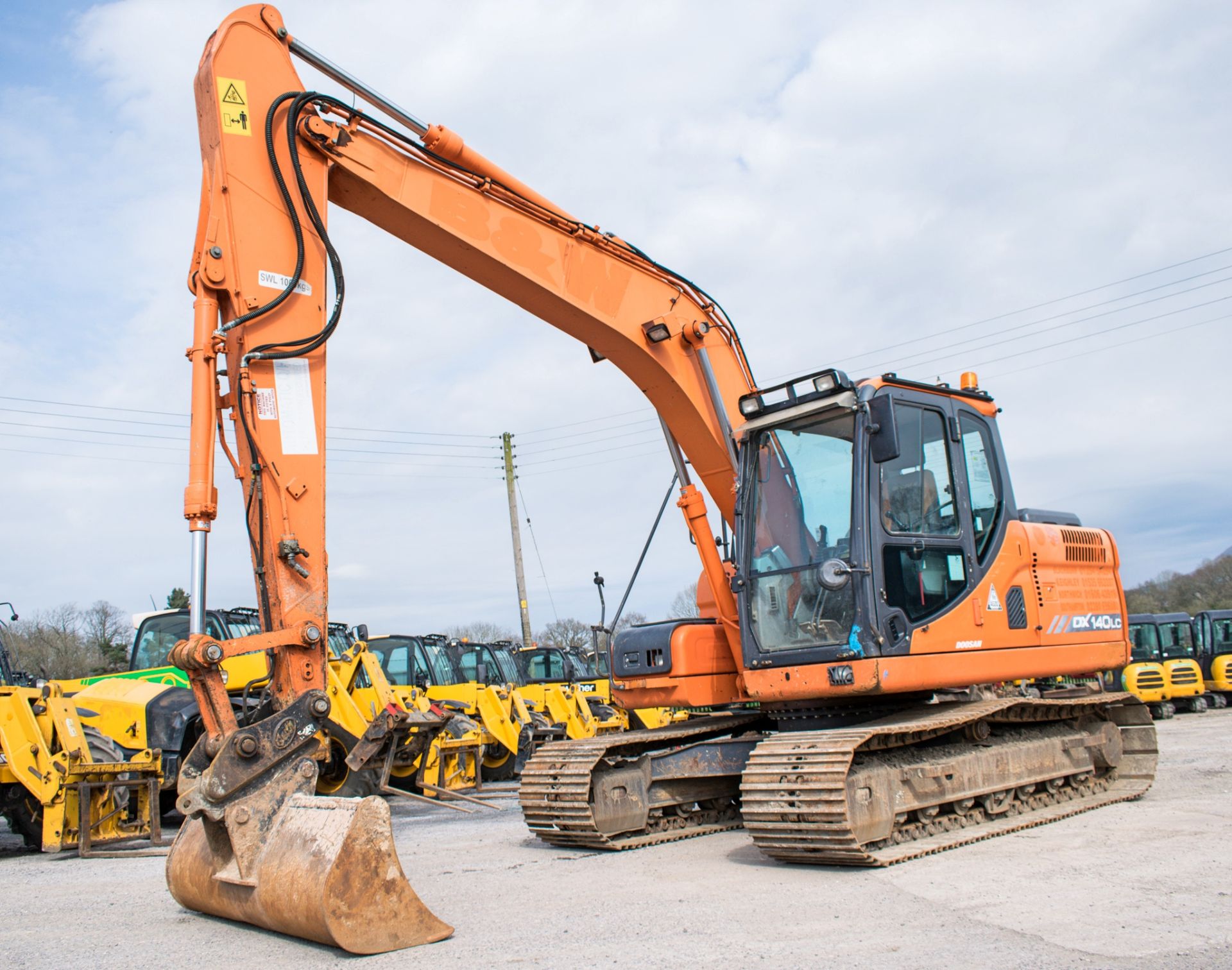 Doosan DX140LC 14 tonne steel tracked excavator Year: S/N: 50792 Recorded Hours: 89336 (Clock