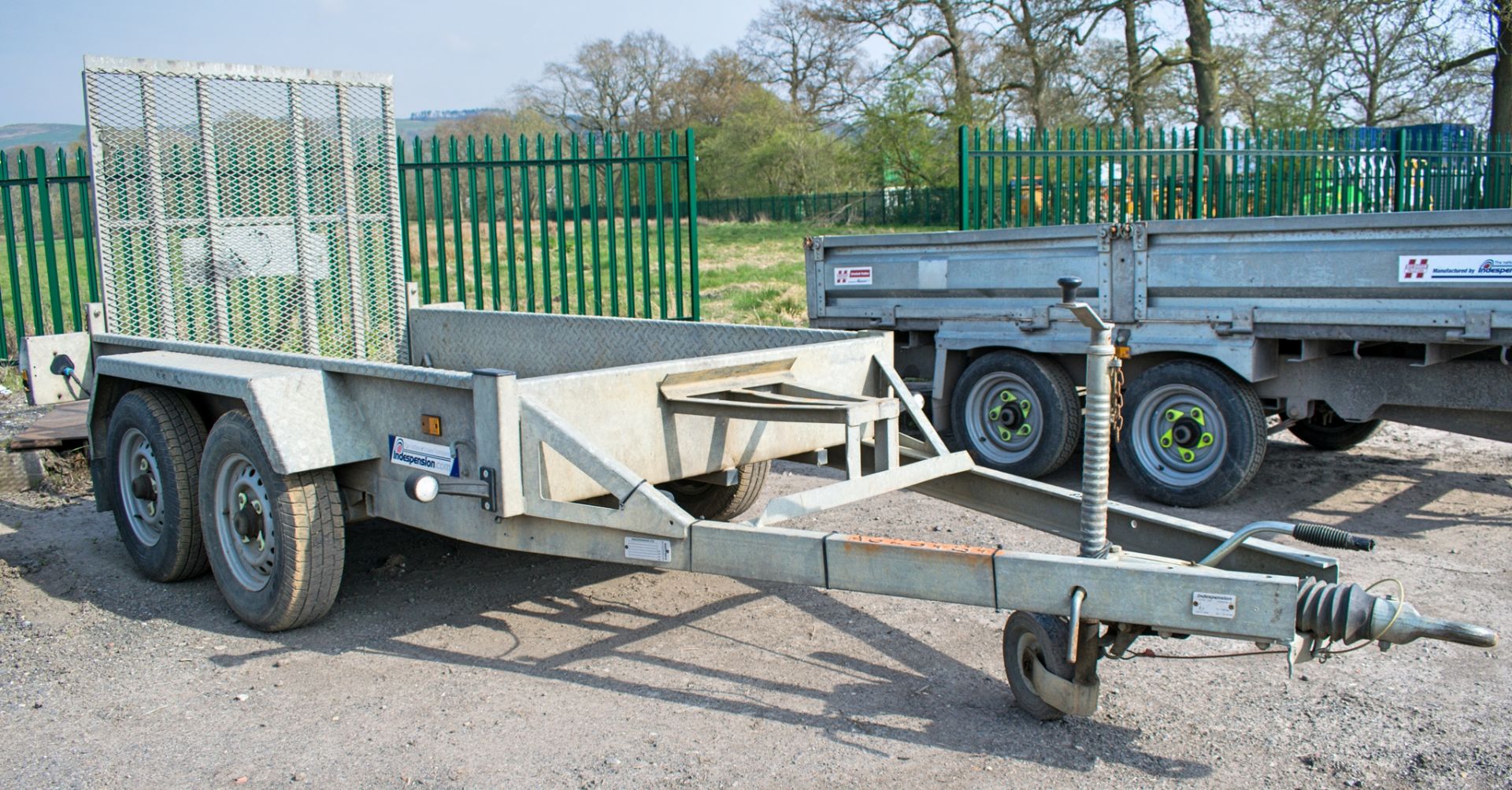 Indespension 8 ft x 4 ft tandem axle plant trailer A626484