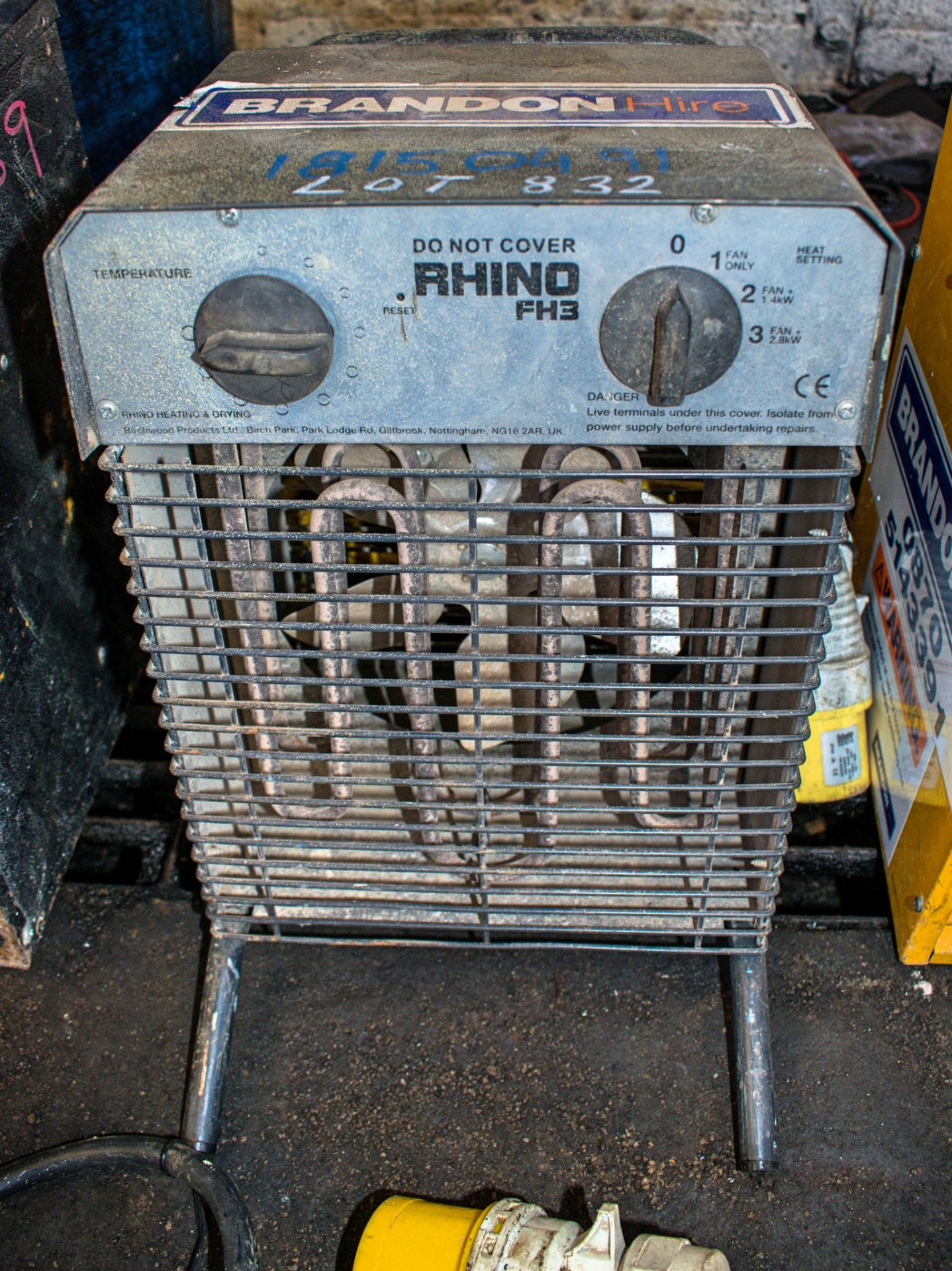 Rhino 110v fan heater