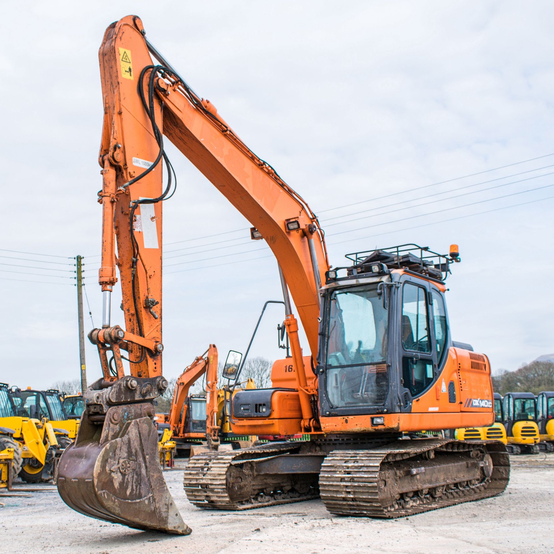 Doosan DX140LC 14 tonne steel tracked excavator Year: S/N: 50793 Recorded Hours: 7430 piped,
