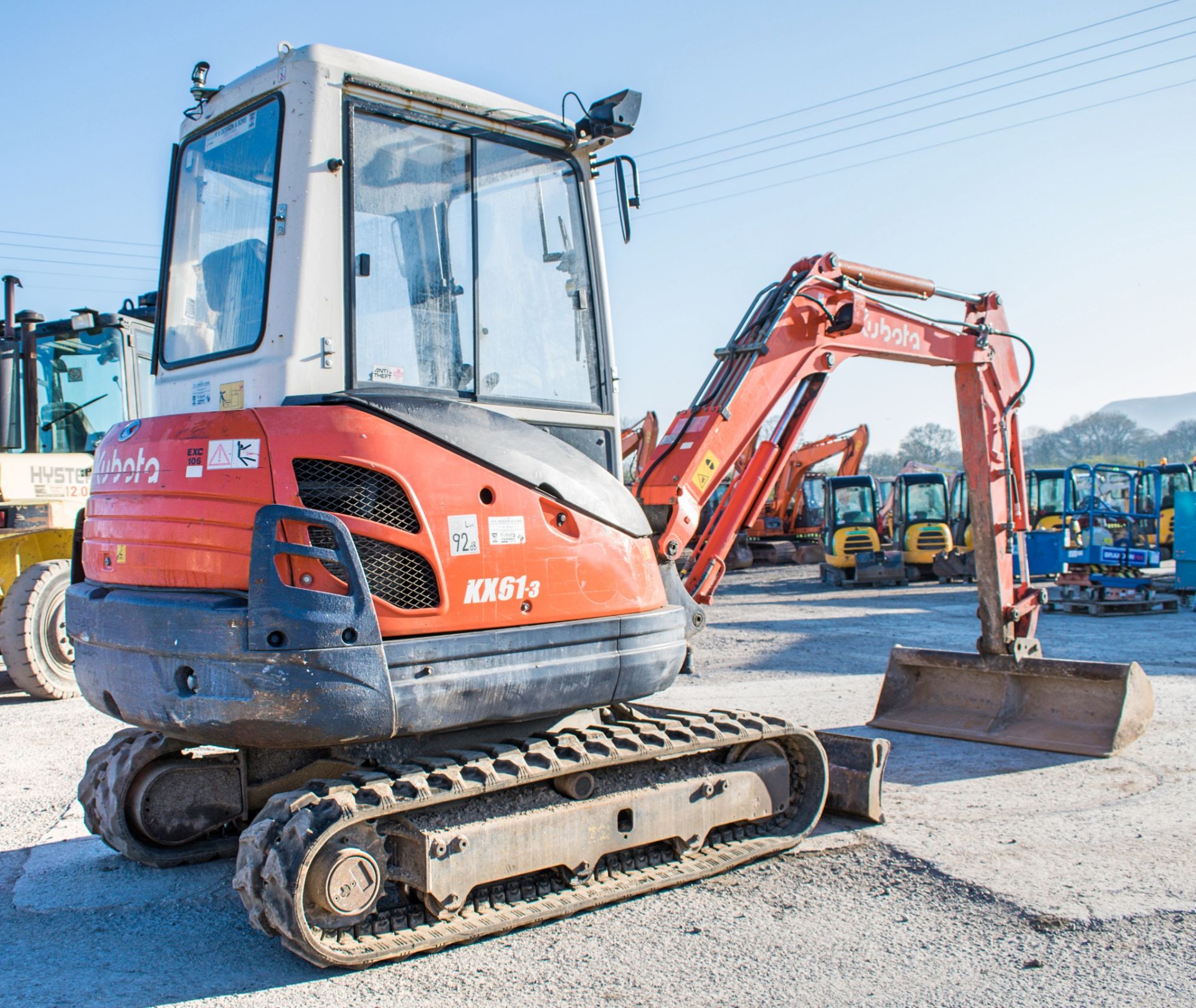 Kubota KX61-3 2.6 tonne rubber tracked excavator Year: 2012 S/N: 79214 Recorded Hours: 3253 blade, - Image 4 of 12
