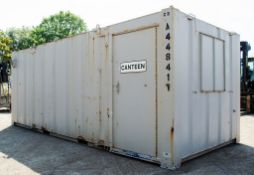 21 ft x 9 ft steel anti vandal office site unit c/w keys A448411