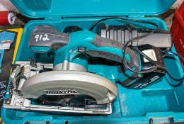 Makita 18v cordless circular saw c/w charger, battery & carry case A634870