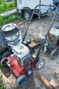 Petrol driven lawn scarifier