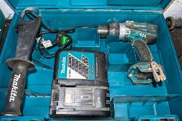 Makita 18v cordless power drill c/w charger & carry case ** No battery ** E0012722