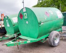 Trailer Engineering 500 gallon site tow bunded fuel bowser c/w manual pump, fuel delivery hose &