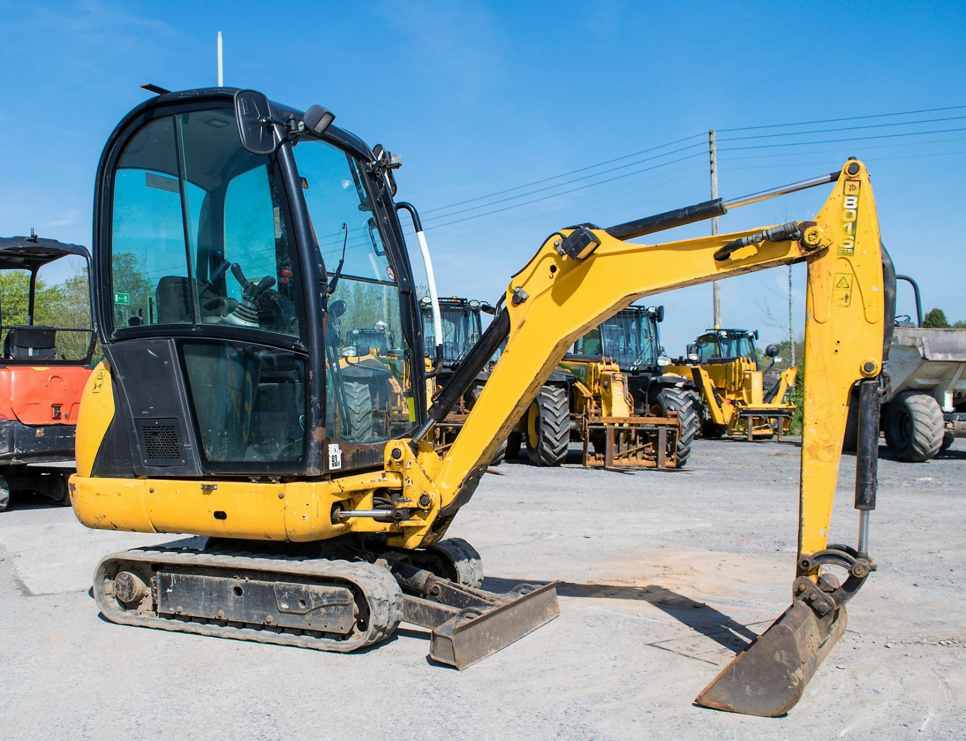 JCB 8016 1.6 tonne rubber tracked mini excavator Year: 2013 S/N: 2071486 Recorded Hours: 2226 blade, - Image 2 of 12