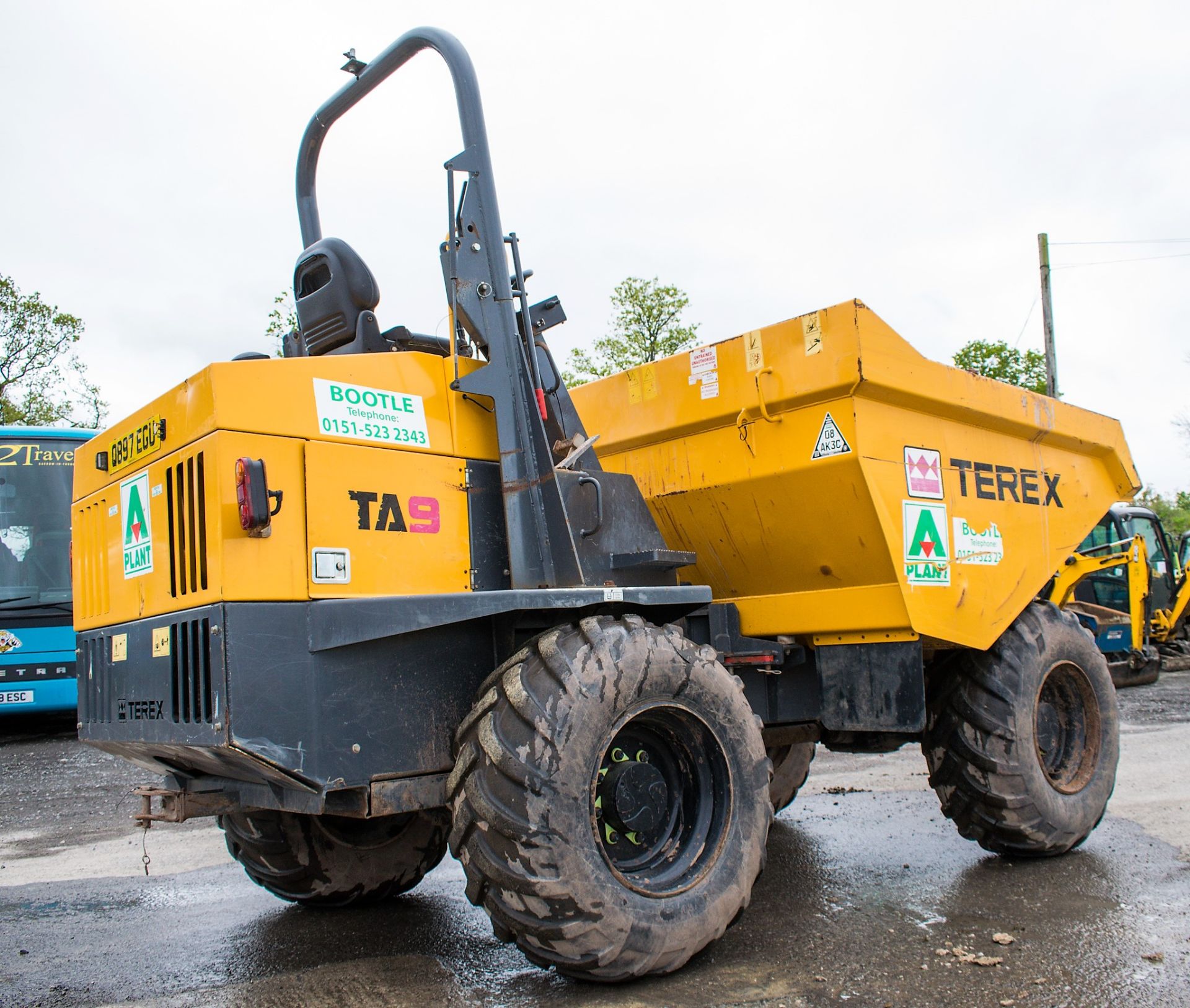 Terex 9 tonne straight skip dumper Year: 2014 S/N: DOEE8PK5978 Recorded Hours: 1626 A635139 - Image 4 of 13