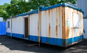 32 ft x 10 ft steel anti vandal jack leg office site unit BB34537 ** No external doors **