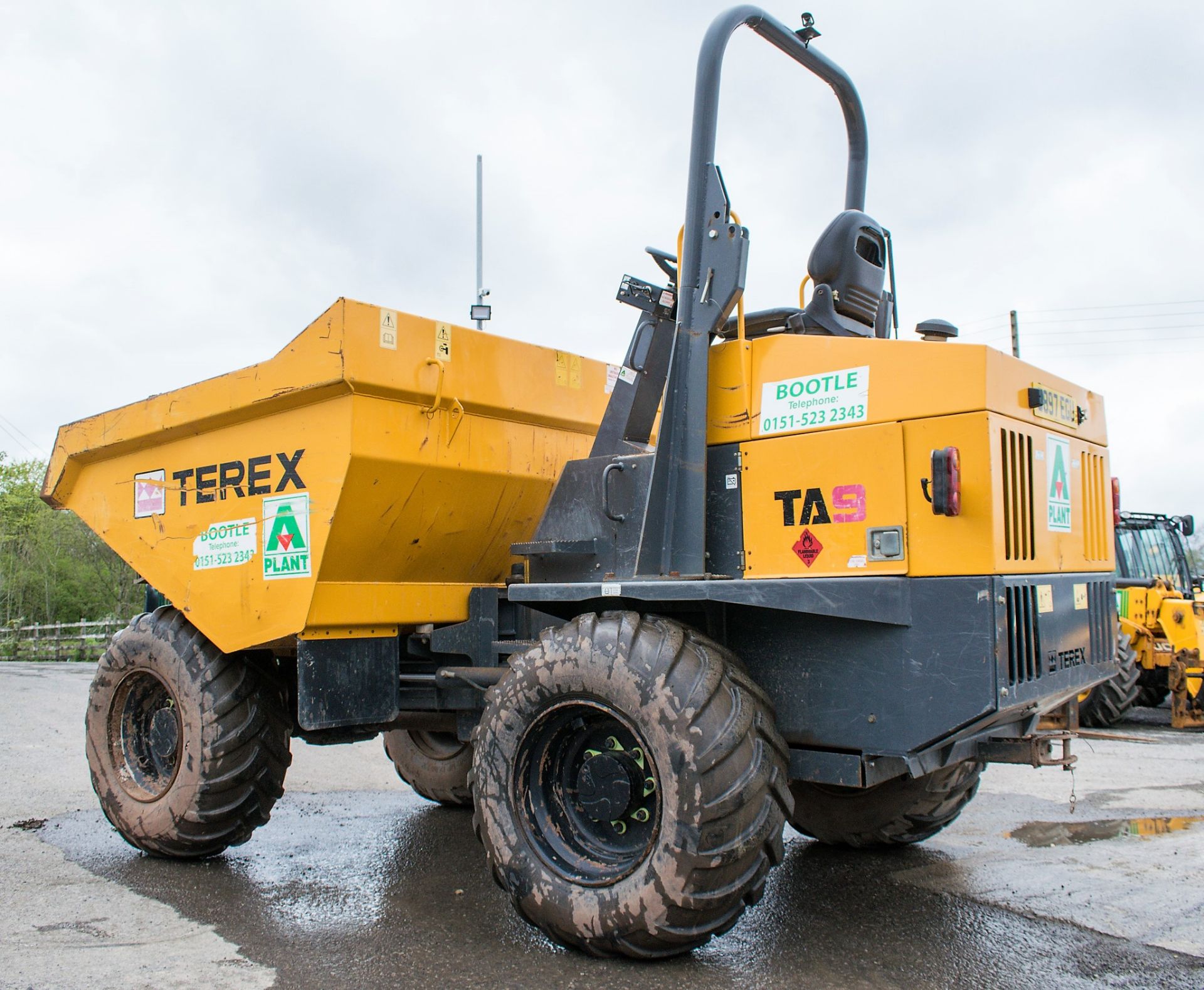 Terex 9 tonne straight skip dumper Year: 2014 S/N: DOEE8PK5978 Recorded Hours: 1626 A635139 - Image 3 of 13