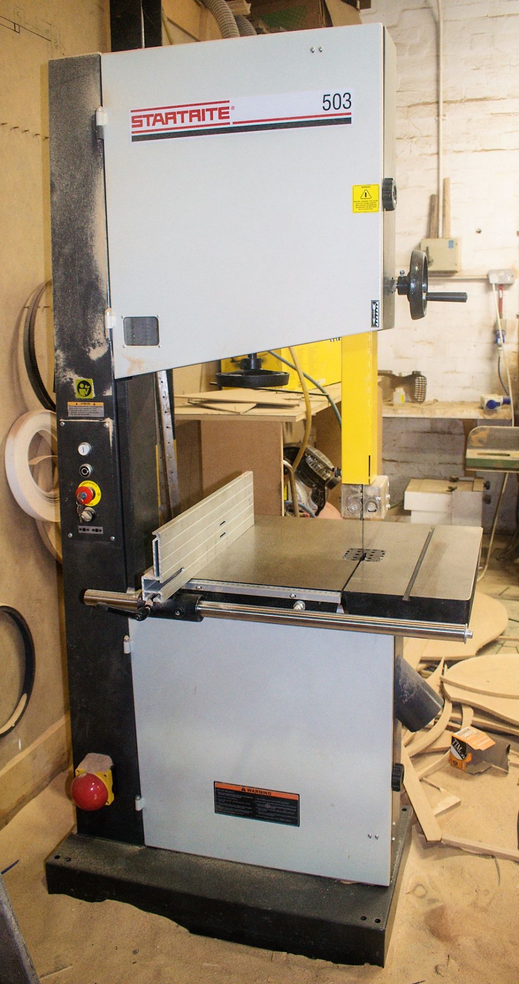 Startrite 503 400v 3 phase 20 inch bandsaw Year: 2016 S/N: 16091921006 Table Size: 633mm x 485mm - Image 3 of 5