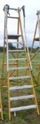 9 tread glass fibre framed step ladder E0010234