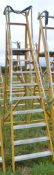 9 tread glass fibre framed step ladder E0010936