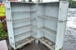 Steel tool store c/w mesh shelves (AB7002