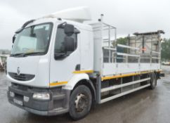 Renault Midlum 240 DXI 4 x 2 crash cusion drop side lorry Reg No: MX58OJN Rec Kms: 340,145  MOT Exp