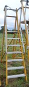 7 tread glass fibre framed step ladder E0011482